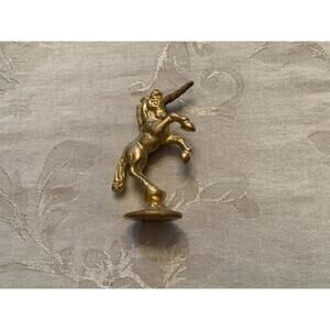 Solid Molded Brass Unicorn Figure
